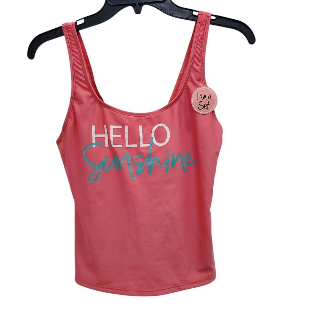 Bobbie Brooks Pink "Hello Sunshine" Tankini Top
